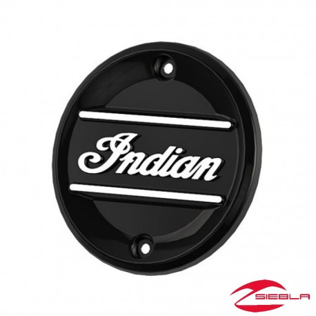Black Indian Script Primary Engine Badge by Indian Scout Motorcycle