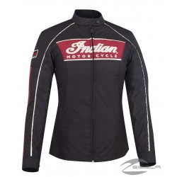 Ladies Retro Jacket - Black/Red Leather by Indian Motorcycle