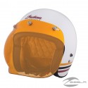  Two Tone Retro Open Face Helmet, Blue/White