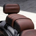Genuine Leather Passenger Seat with Sissy Bar - Brown  By Indian Scout Bobber