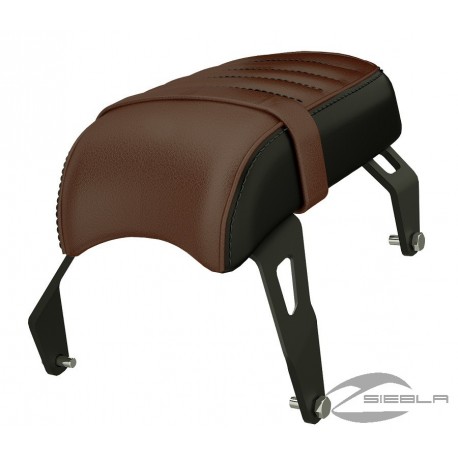 Genuine Leather Passenger Seat with Sissy Bar - Brown By Indian Scout Bobber