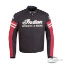 Flat Track Racing Riding Jacket with Removable Lining, Black/Red BY INDIAN MOTORCYCLE