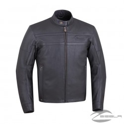 Men's Leather Beckman Riding Jacket with Removable Lining, Black