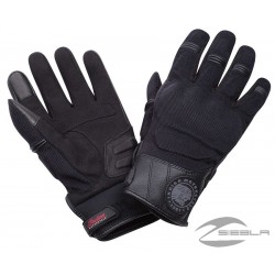 Men's Passage Riding Gloves with Hard Knuckles, Black