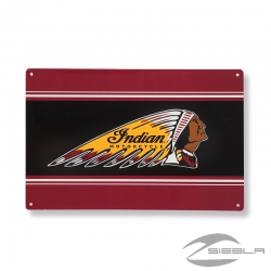 INDIAN MOTORCYCLE METAL SIGN, COLOR