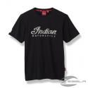Camiseta con logotipo de script para hombre, negra