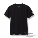 Camiseta con logotipo de script para hombre, negra