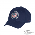 INDIAN MOTORCYCLE CAP WITH LOGO AND USA FLAG, navy blue