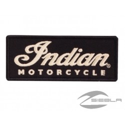 INDIAN MOTORCYCLE EMBROIDERED SCRIPT LOGO PATCH, BLACK