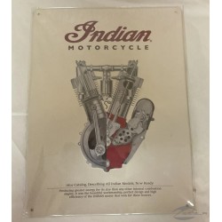 LETRERO DEL MOTOR DE INDIAN MOTORCYCLE DE 1914