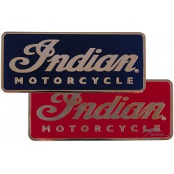 INDIAN MOTORCYCLE - JUEGO DE 2 IMANES PARA NEVERA CON LOGOTIPO DE GUION DE MOTOCICLETA